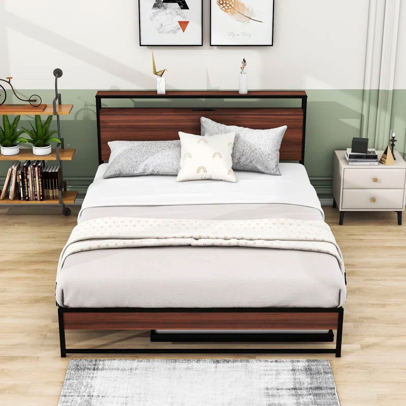 MetalCraft Sunrise Pattern Iron Bed - Furnishiaa -  -